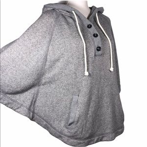 American Eagle Poncho Style Hooded Sweater